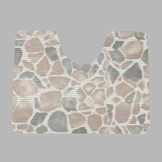 toiletmat  stenen  65 x 50 cm