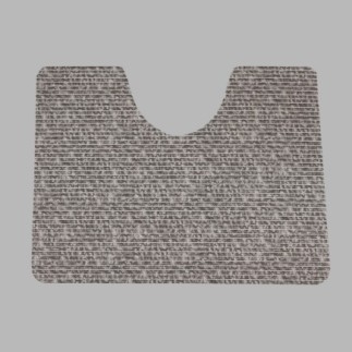 toiletmat  bruin bewerkt 65 x 50 cm