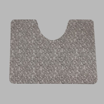 toiletmat  bruin bewerkt 65 x 50 cm