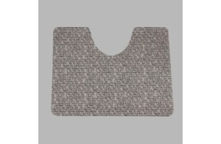 toiletmat  bruin bewerkt 65 x 50 cm