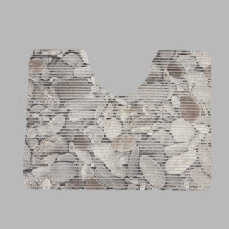 toiletmat grijs keien  65 x 50 cm
