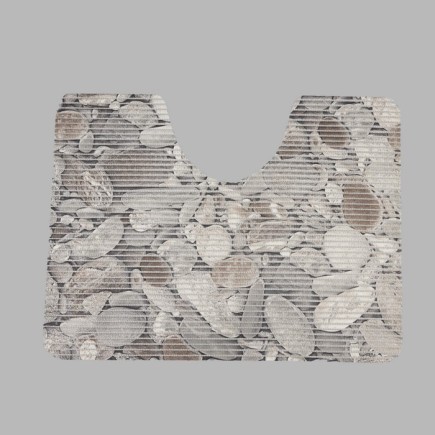 toiletmat grijs keien  65 x 50 cm