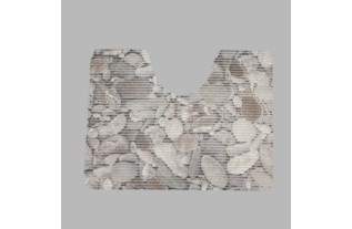 toiletmat grijs keien  65 x 50 cm