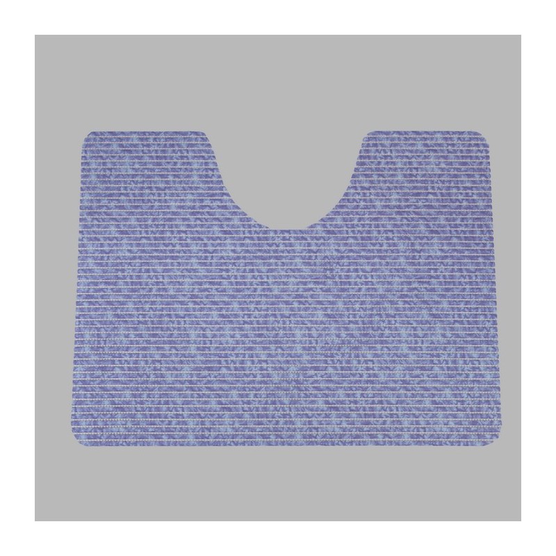 toiletmat  blauw bewerkt 65 x 50 cm