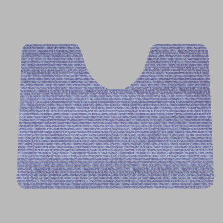 toiletmat  blauw bewerkt 65 x 50 cm
