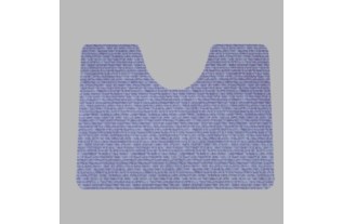 toiletmat  blauw bewerkt 65 x 50 cm