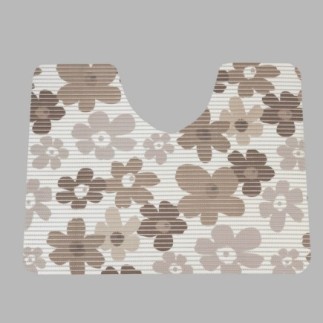 toiletmat bloemen  65 x 50 cm
