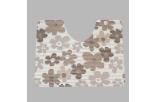 toiletmat bloemen  65 x 50 cm