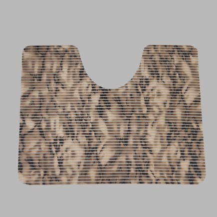 toiletmat  bruin gemarmerd 65 x 50 cm
