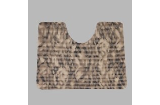 toiletmat  bruin gemarmerd 65 x 50 cm
