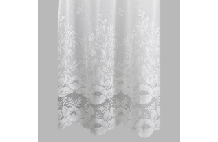 Vitrage Jacquard met bloemen en vogel coupon 3 meter