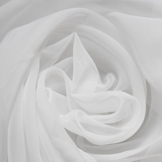 sheer fabric white different heights