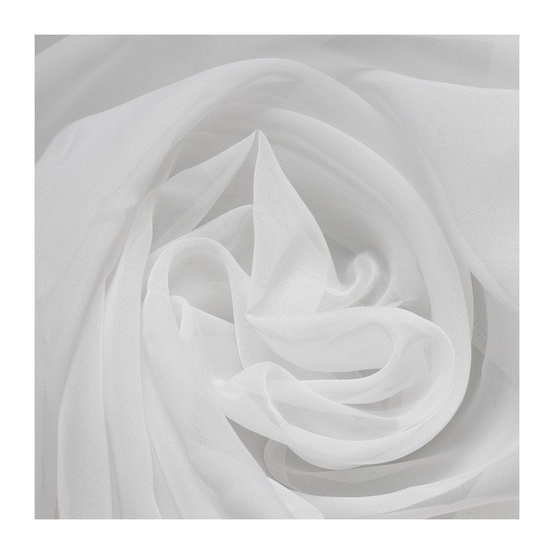 sheer fabric white different heights