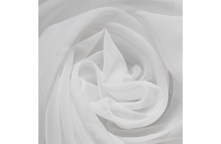 sheer fabric white different heights