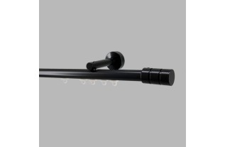 Tringle à rideaux pour rail complet 20 mm noir en différentes longueurs