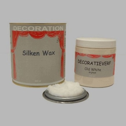 Silken wax (400ml) en krijtverf Old White(250ml)