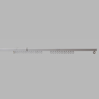 Rails de rideaux complet extensible U-rails blanc en différentes longueurs