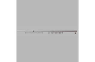 Rails de rideaux complet extensible U-rails blanc en différentes longueurs