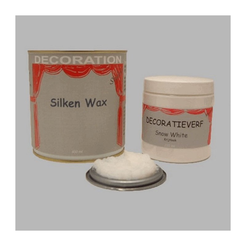 Silken wax (400ml) en krijtverf Snow White(250ml)
