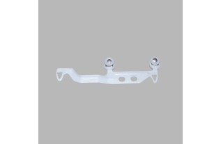 Glisseur chevauchement rail de rideau blanc 2 pcs