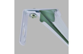 Support mural fonction de serrage pour rail de rideau 3 cm.
