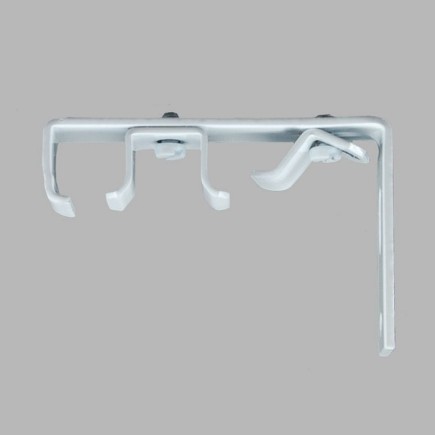 Support mural rail de rideau double blanc 7 cm longueur