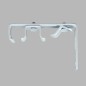 Support mural rail de rideau double blanc 7 cm longueur Support mural rail de rideau double blanc 7 cm longueur