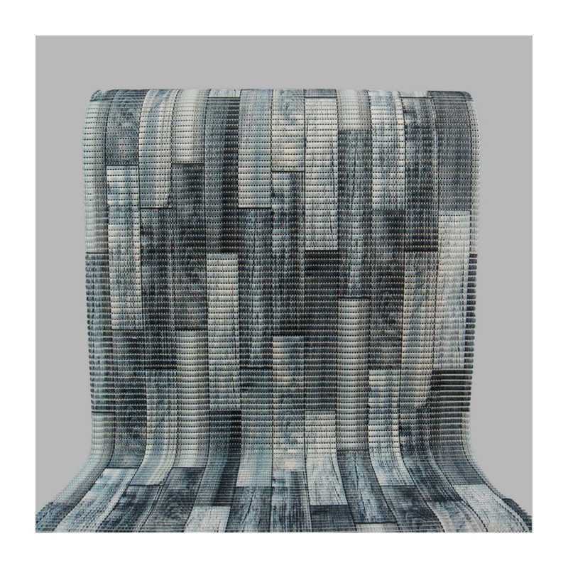 Tapis antidérapant 65 cm de large couleur bois bleu