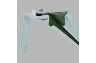 Wall mount curtain tracks with pedestal white 5 cm long