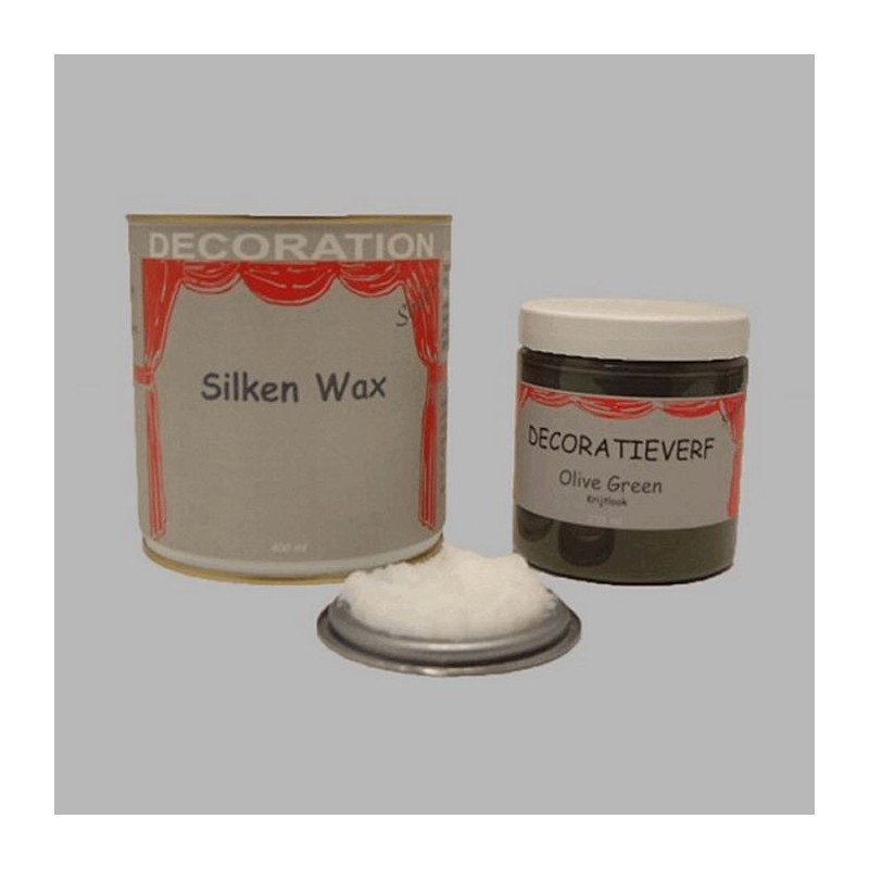 Silken wax (400ml) en krijtverf Olive Green(250ml)