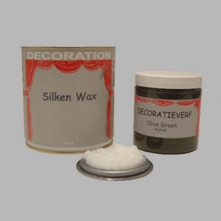 Silken wax (400ml) en krijtverf Olive Green(250ml)