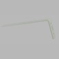 Distance wall brackets for curtain tracks white 20 cm long per piece