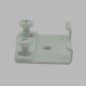 Clamps for wall support of curtain tracks per piece