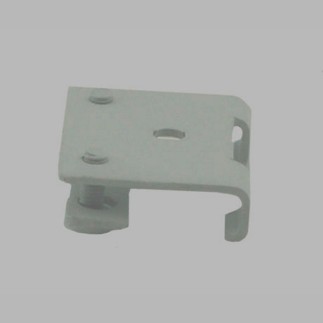 Clamps for wall support of curtain tracks per piece