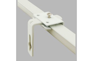 Clamps for wall support of curtain tracks per piece