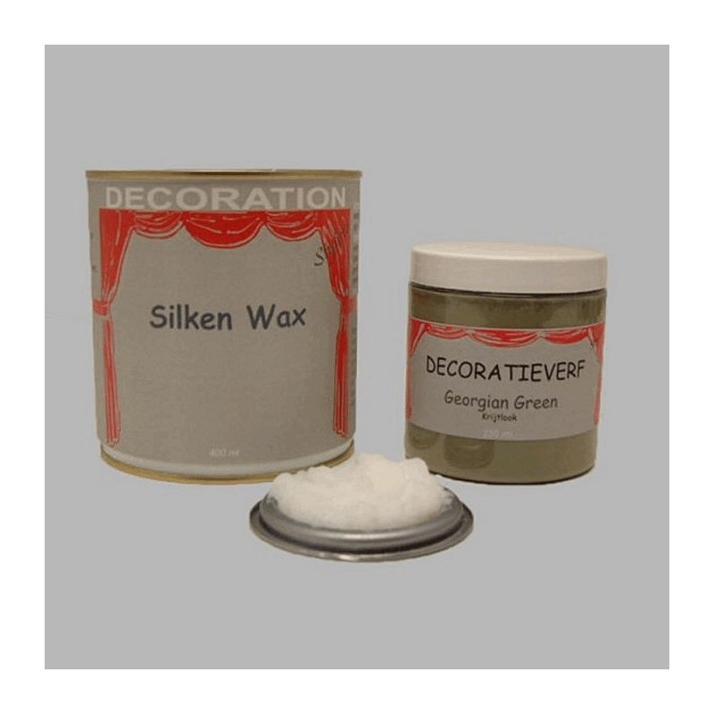 Silken wax (400ml) en krijtverf Georgian Green(250ml)