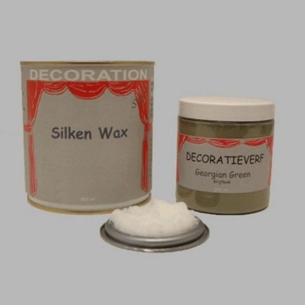 Silken wax (400ml) en krijtverf Georgian Green(250ml)