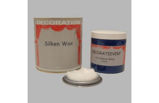 Silken wax (400ml) en krijtverf St Helena Blue(250ml)