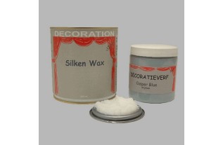 Silken wax (400ml) en krijtverf Casper Blue(250ml)
