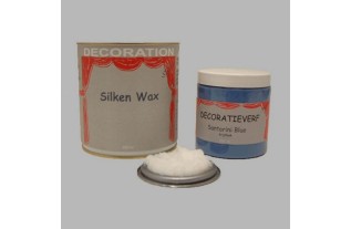 Silken wax (400ml) en krijtverf Santorini Blue(250ml)