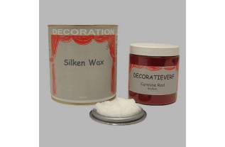 Silken wax (400ml) en krijtverf Carmine Red(250ml)