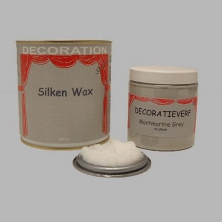 Silken wax (400ml) en krijtverf Montmartre Grey(250ml)