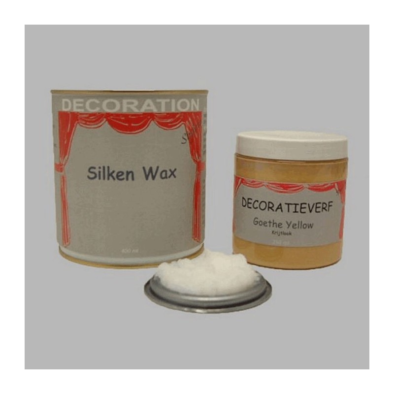 Silken wax (400ml) en krijtverf Goethe Yellow(250ml)