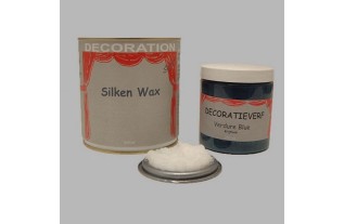 Silken wax (400ml) en krijtverf Verdure Blue(250ml)