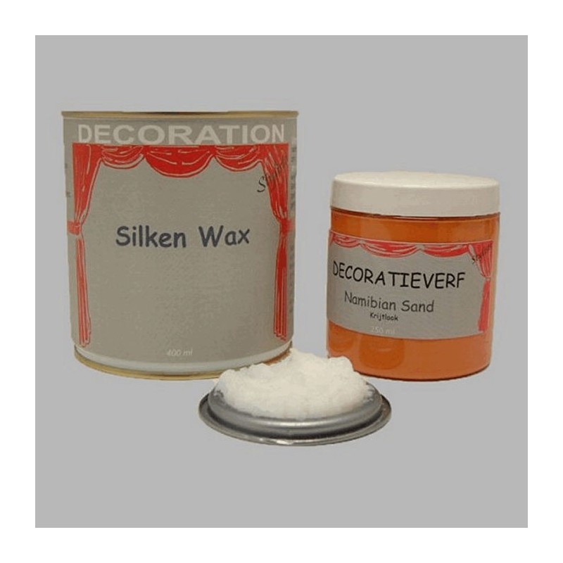 Silken wax (400ml) en krijtverf Namibian Sand(250ml)