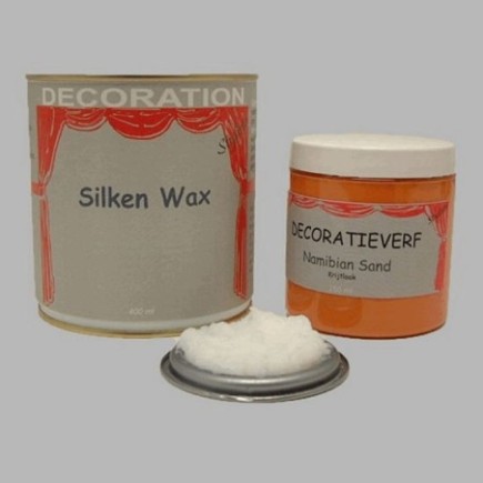 Silken wax (400ml) en krijtverf Namibian Sand(250ml)