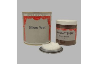 Silken wax (400ml) en krijtverf Umber Brown(250ml)