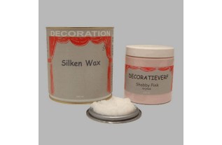 Silken wax (400ml) en krijtverf Shabby Pink(250ml)