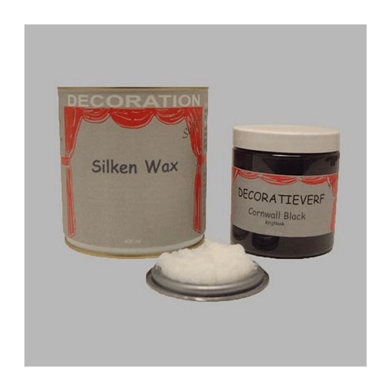 Silken wax (400ml) en krijtverf Cornwall Black(250ml)