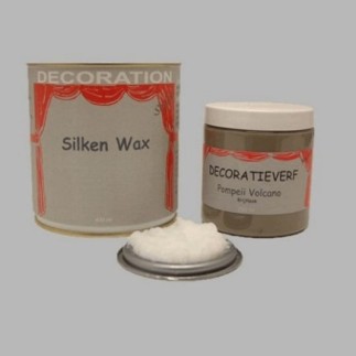Silken wax (400ml) en krijtverf Pompeii Volcano(250ml)